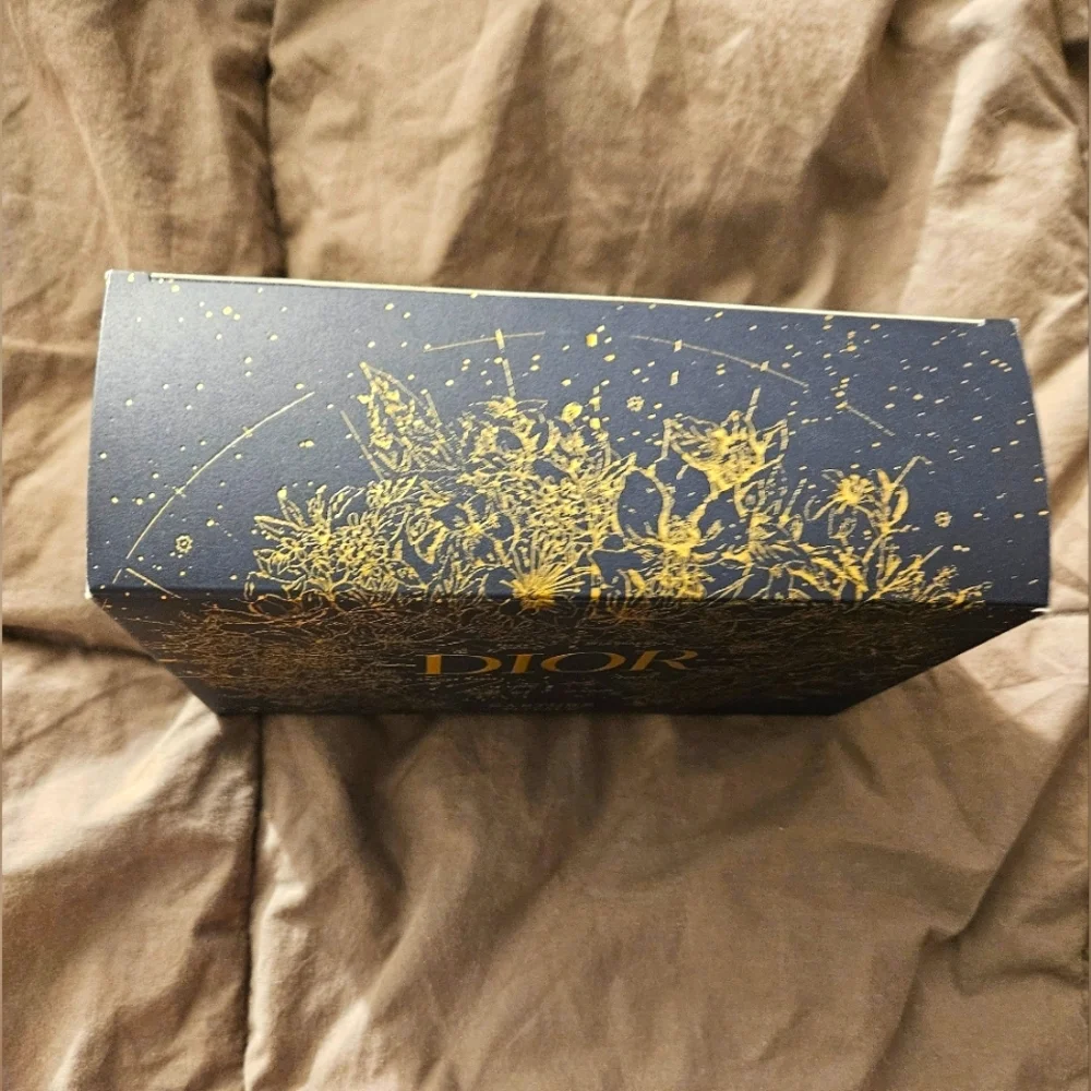 Dior Limited Edition Holiday Luxury Designer Gift Box Blue Gold Capture Totale